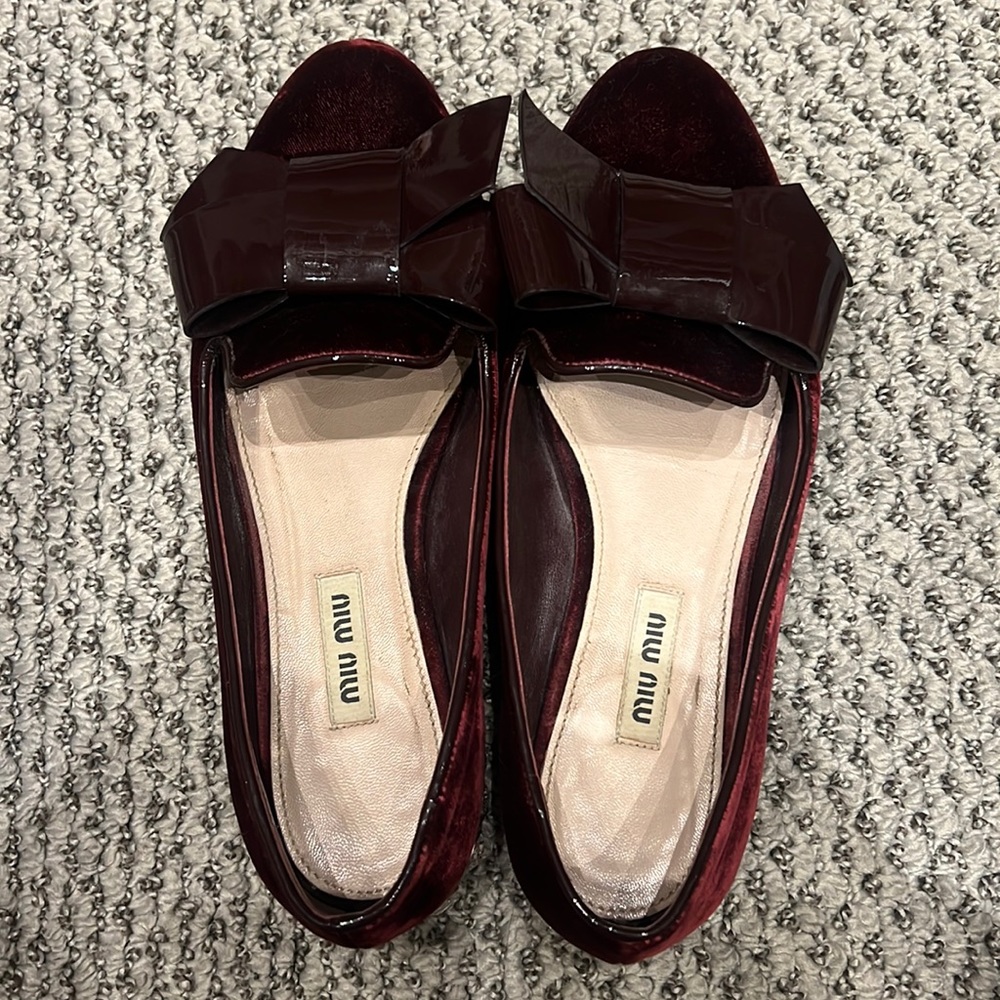 Miu Miu loafers with crystal heel